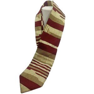 J.B SCOTT tie Collection 100% SILK Vintage Hand Made Stripes And Checkmate